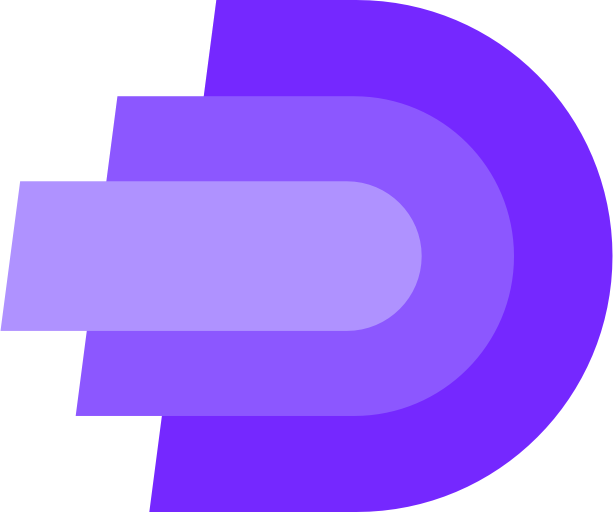 Layered D logo